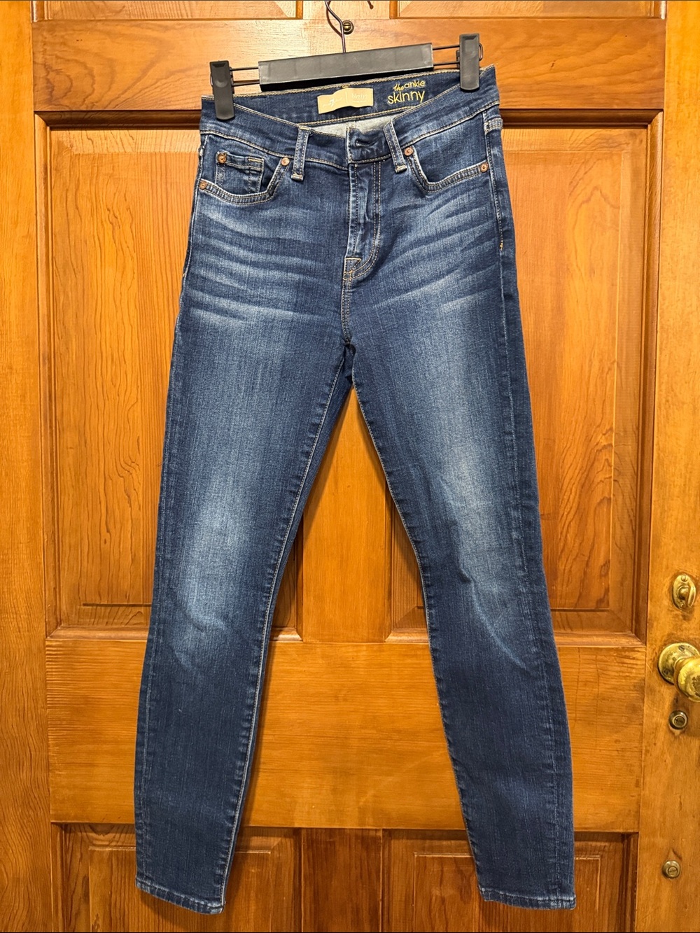 7 For All Mankind Women's Skinny Jeans in Dark Indigo